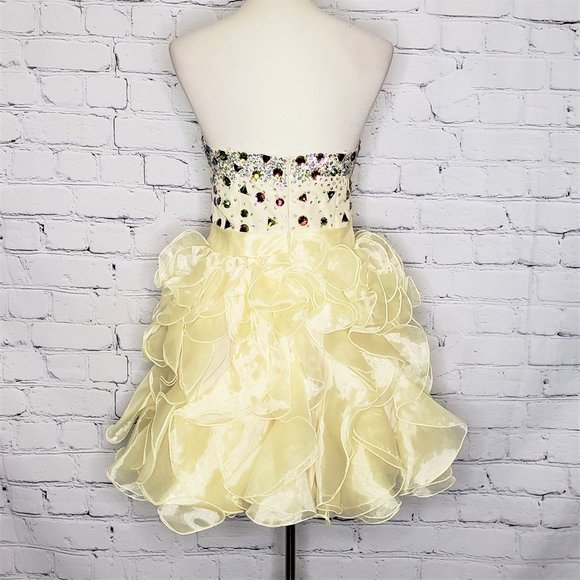 NWT NOX ARABEL Jeweled Strapless Cocktail Dress - Picture 3 of 4